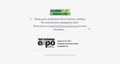 Desktop Screenshot of greenfleetconference.com